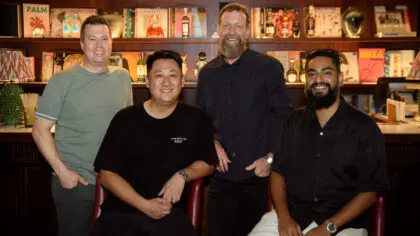 Triangle (L-R: Roger Field, Matthew Qi-Tao, Greg Hargrave, Zaran Vachha)