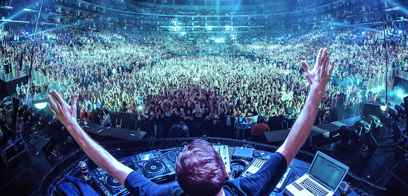 EDM DJ, crowd, PwC Outlook 2017