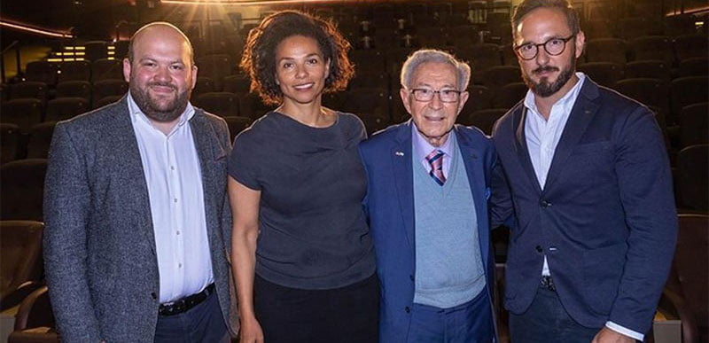L–R: Mihail Groys (project coordinator, BMG), Walton, Lesser and Rotstein
