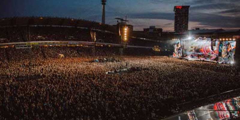Guns N' Roses performing in Sweden on their Not in this Lifetime Tour