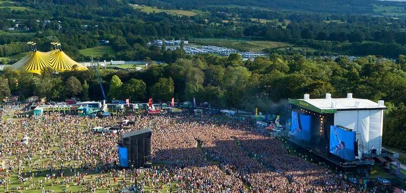 NO REPRO FEE 5/7/19 Day one of Longitude 2019 in Marlay Park, Dublin. Picture: Aerial.ie/Tony Kinlan *Editors note, this image was shot from a drone with the approval of the IAA and event organisers*.