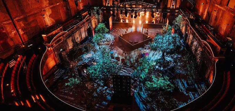 The studio for Wireless Connect festival, set up in Alexandra Palace in London