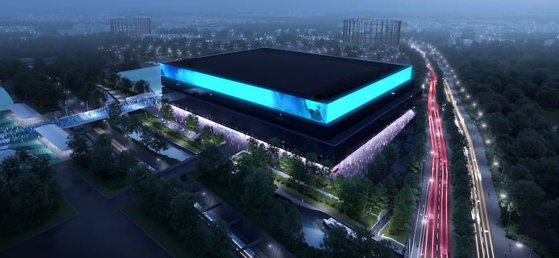 A rendering of Manchester Arena on the Etihad Campus in east Manchester
