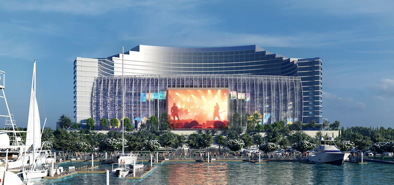 A rendering of the UMusic Broadwater Hotel in Biloxi