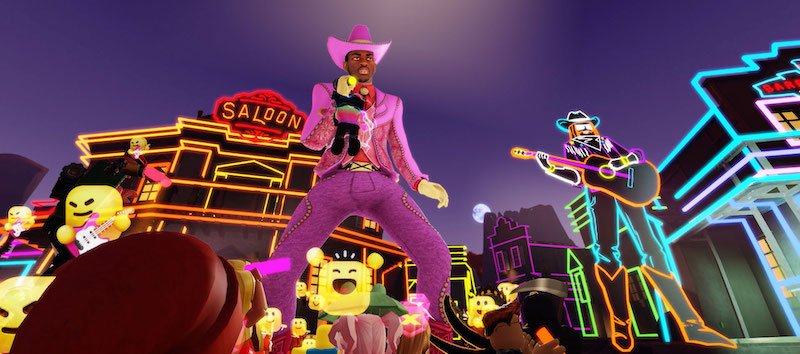 Lil Nas X's performance in Roblox
