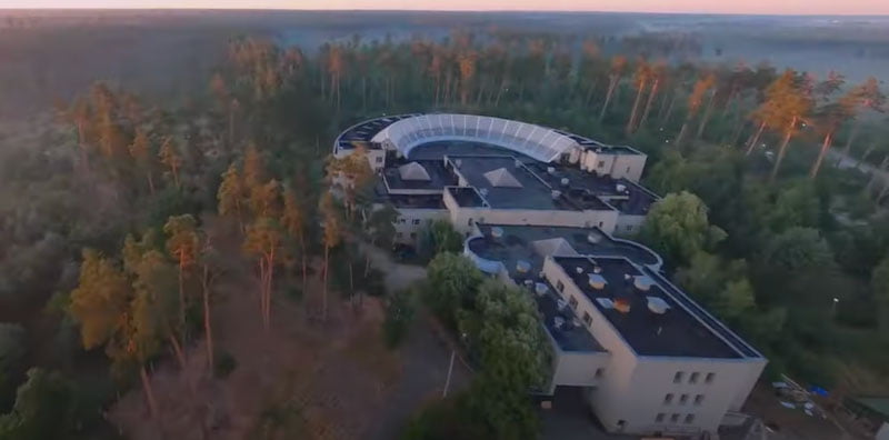 The festival stages were arranged across the sanatorium's territory