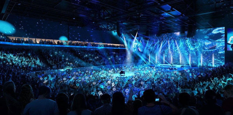 A rendering of the Lyon-Decines arena