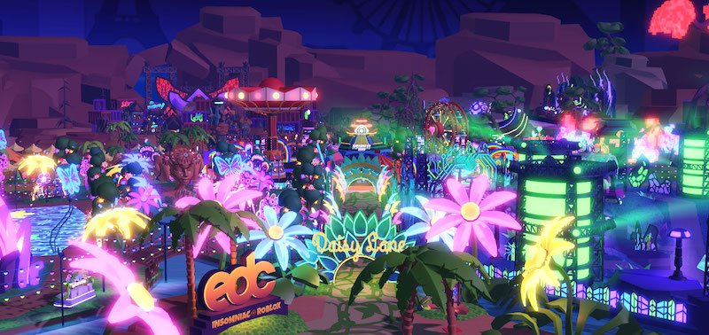 A preview of Electric Daisy Festival in Roblox