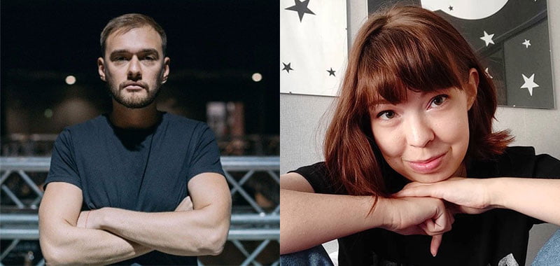 Sergii Maletskyi from H2D and Dartsya Tarkovska from Music Export Ukraine