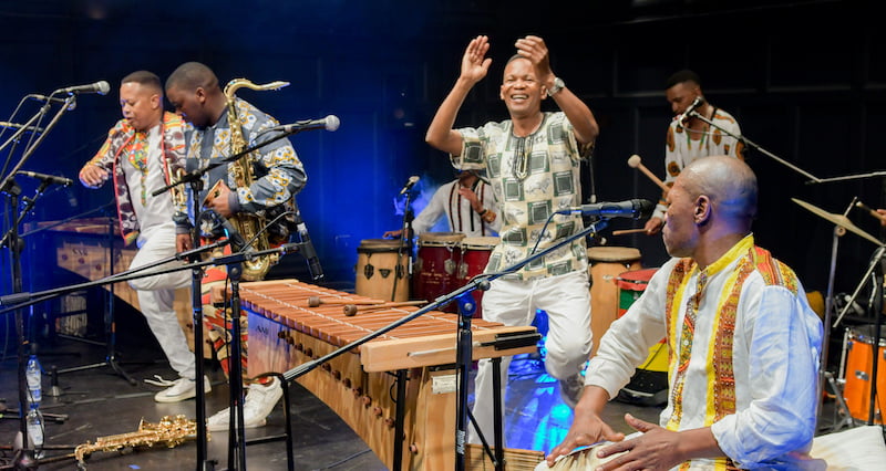 Cape Town - 13 June 2021 - Abavuki performs at the Gallery 44 and Theatre in Long Street during a global live stream concert at the launch of their 20 years celebrations.  Picture Jeffrey Abrahams