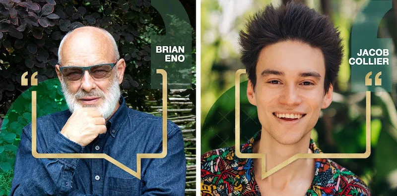 Brian Eno and Jacob Collier will be in conversation at GEI 15