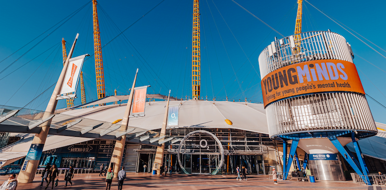 Onsite activations are part of the O2's partnership with YoungMinds