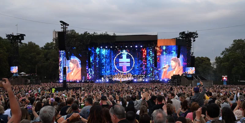Take That performs on stage during Day 5 of American Express Presents BST Hyde Park on July 1, 2023 in London, United, Kingdom. (Photo by Dave Hogan/Hogan Media/Shutterstock)