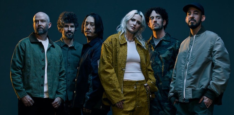 Linkin Park with new members Emily Armstrong and Colin Brittain