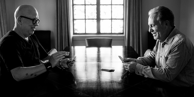 Portrait of Scumeck Sabottka & Jay Marciano, by Bernie DeChant. 
Usage: Unlimited, exclusive use granted to MCT/AEG in perpetuity.
Lo-Res version, for online use only.