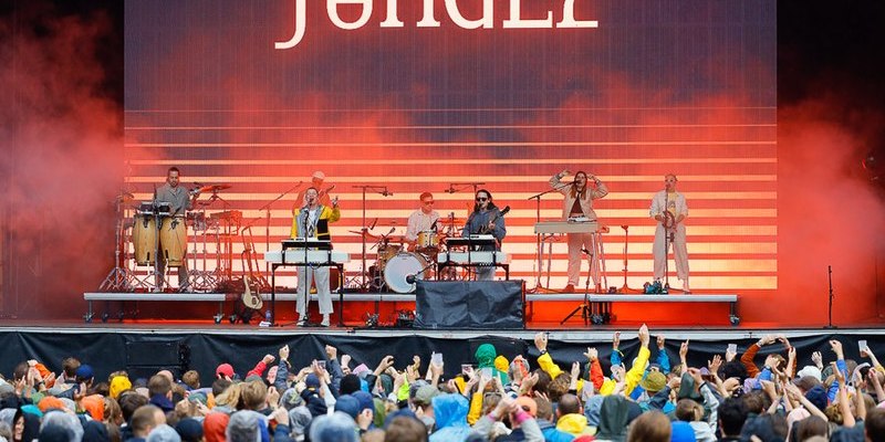 The British band Jungle on stage at the festival Piknik i Parken in Oslo in 2022.