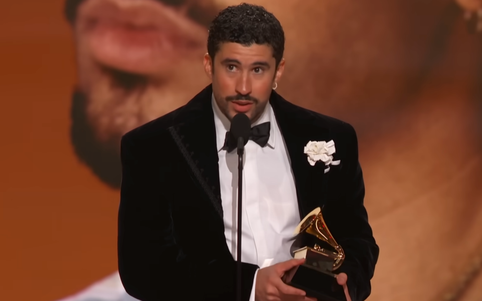 Bad Bunny accepting Album of the Year