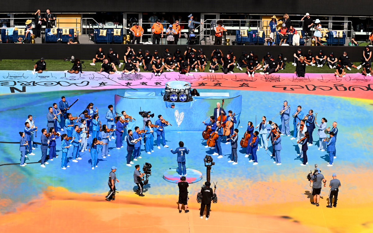 Gustavo Dudamel and his orchestra