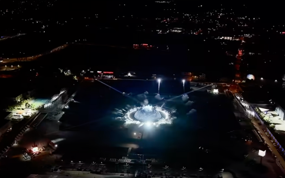 Ye production in Albania's Eagle Stadium